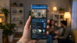Transparent screen app camera effect