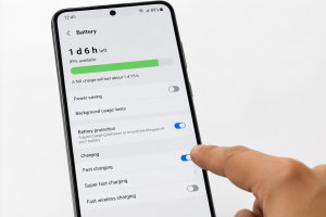 Enabel fast charging setting on android