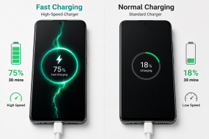 Fast charging vs normal charging comparison