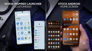 Nokia Launcher vs Stock android Launcher