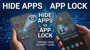 Hide apps vs App lock on android