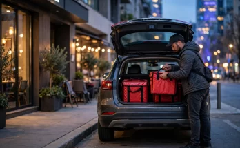 Dasher loading delivery bags into a car — DoorDash taxes guide 2026