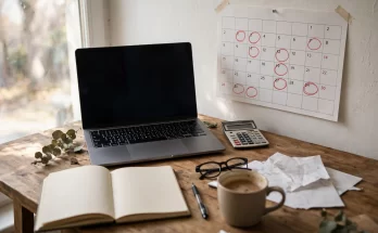 How to pay quarterly taxes as a freelancer - a freelancer's desk with a laptop, calculator, and the 2026 quarterly tax due dates marked on a calendar