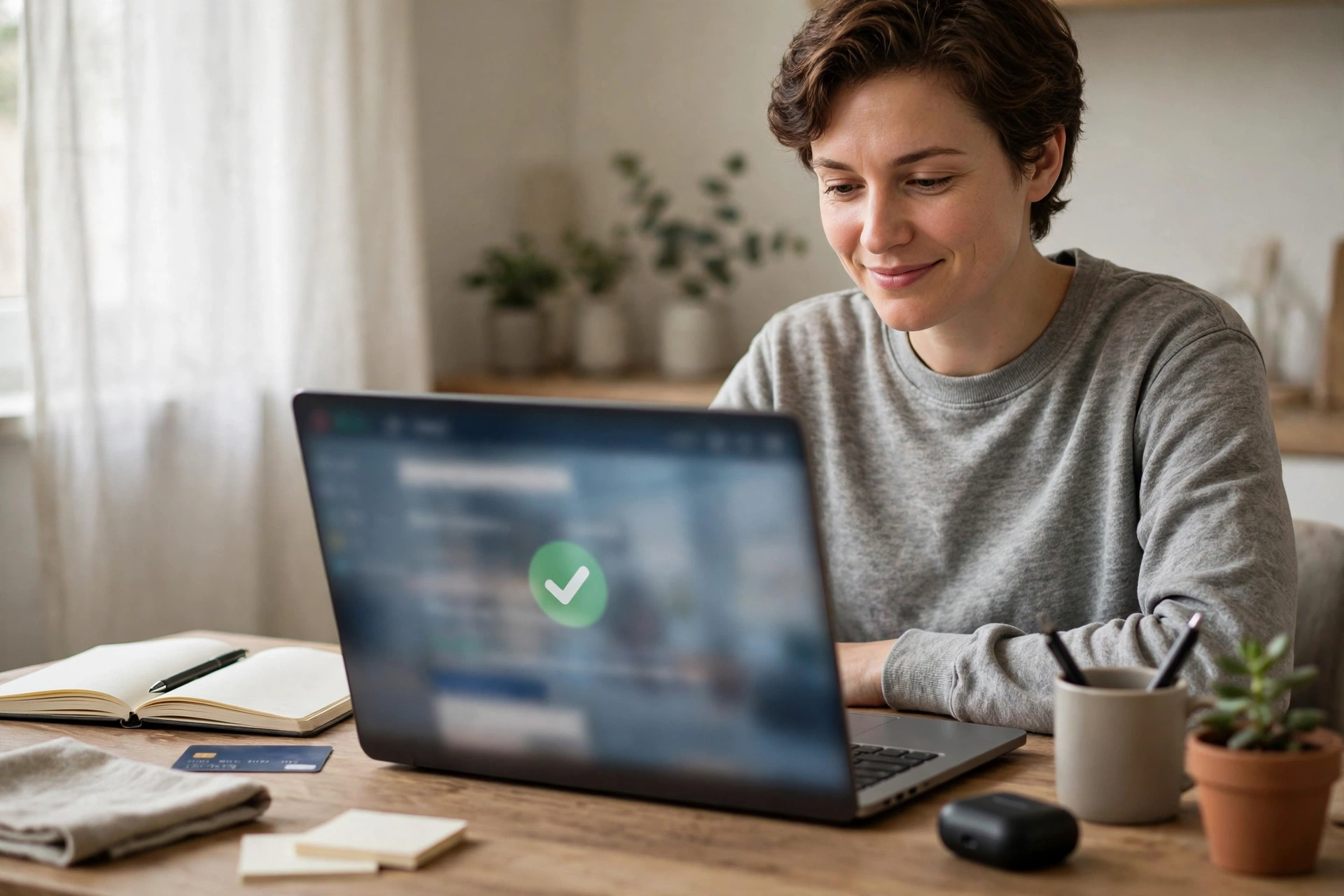 Paying quarterly taxes online - a freelancer using IRS Direct Pay on a laptop to submit an estimated tax payment